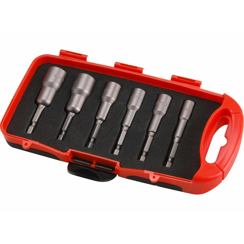 Hlavice nástrčné magnetické so 6-hrannou stopkou 1/4", sada 6ks, 6-13mm, EXTOL PREMIUM