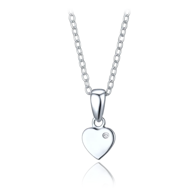 MINET Stříbrný náhrdelník se srdíčkem - dcera