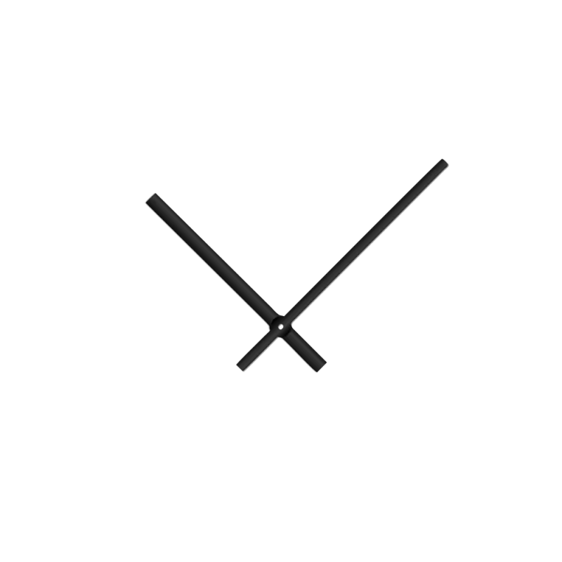 Černé rovné hliníkové ručičky na hodiny 145 mm | 113 mm APH015B