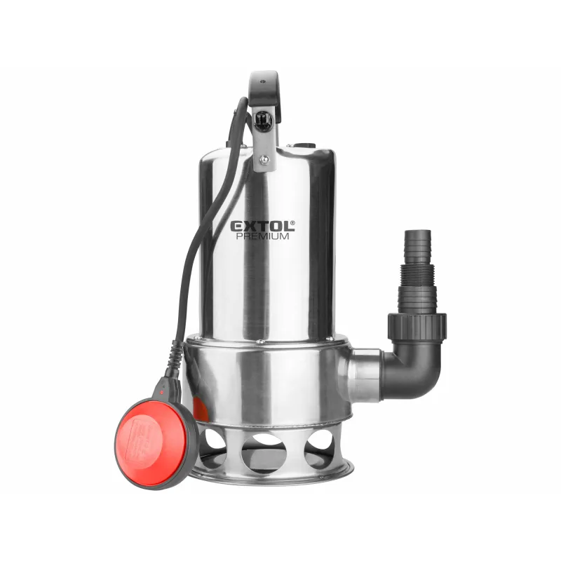 Čerpadlo ponorné kalové antikorové 1100W, max. 15000l/hod, výtlak 9,5m, EXTOL PREMIUM