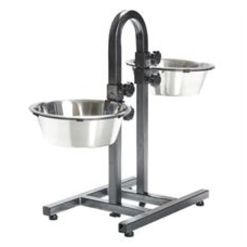 Psí bar - nastavitelná výška misek, 2x miska 2,8 l/ 24 cm