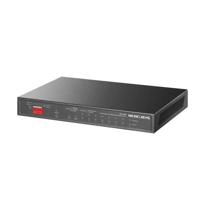 MERCUSYS switch MS110GMP (10xGbE, 8xPoE+, 111W, fanless) MS110GMP