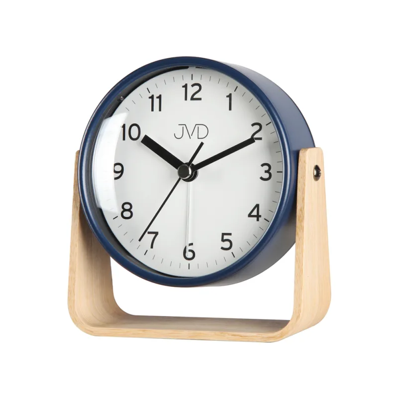 JVD Ručkový analogový modrý netikající budík JVD SRP2310.3