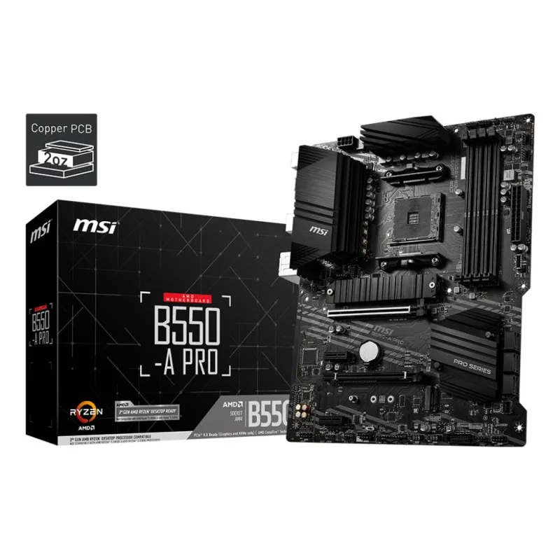 MSI MB Sc AM4 B550-A PRO, AMD B550, 4xDDR4, VGA, ATX B550-A PRO
