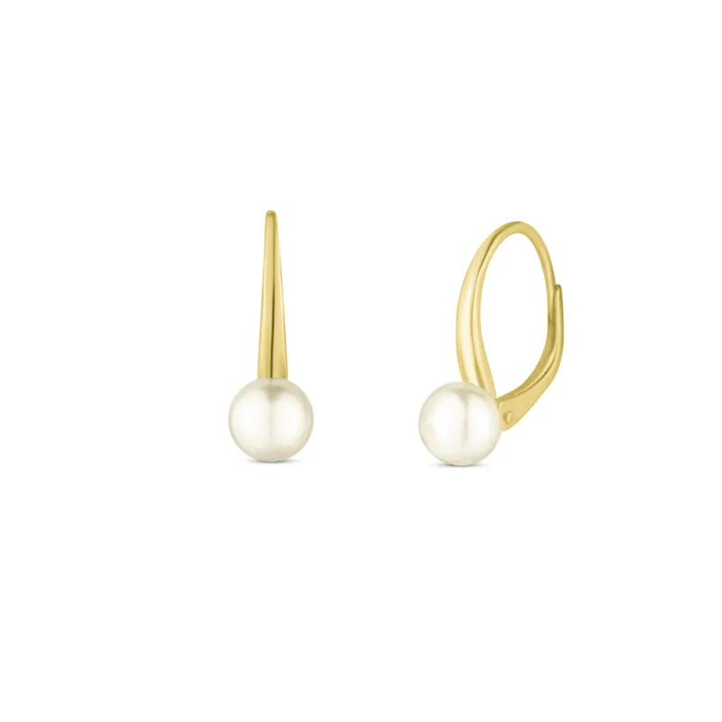 JVD Dámské stříbrné pozlacené klasické náušnice s perlami SVLE3420XD2GP05