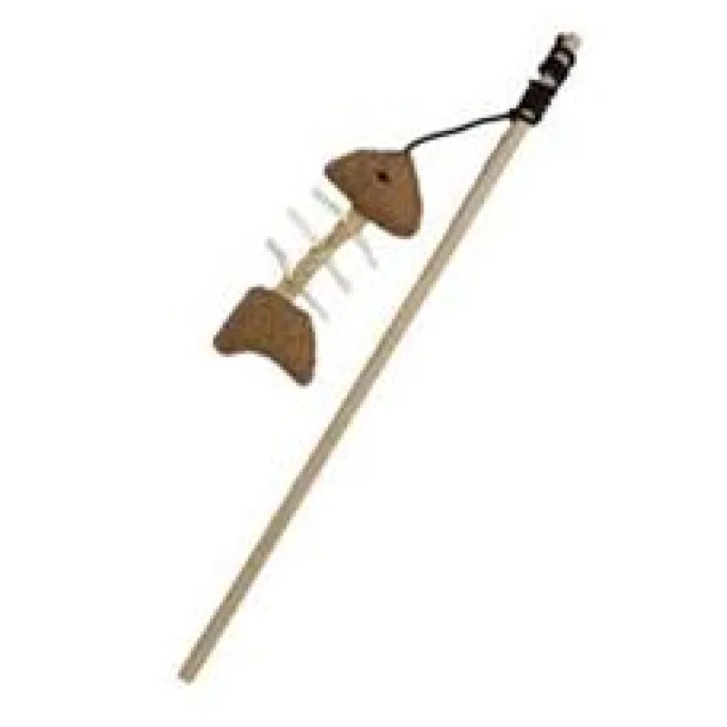 Rybářský prut hlavolam přírodní s rybou 40 cm 1 ks