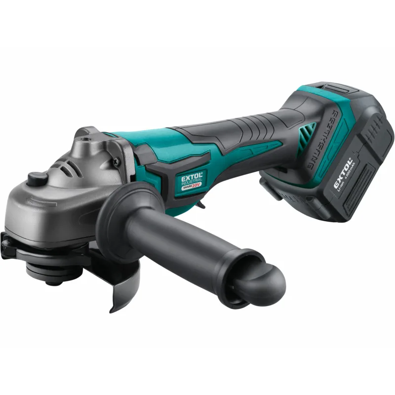 Brúska uhlová aku Share20V, 1x 4Ah, 125mm, bezuhlíkový motor, EXTOL INDUSTRIAL