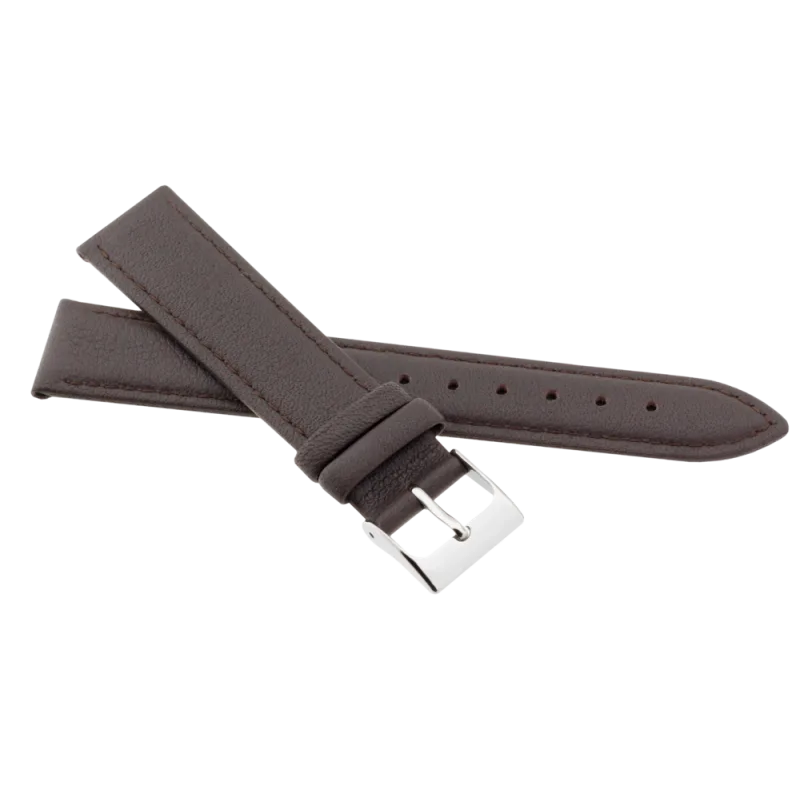 JVD Kožený unisex černý řemínek na hodinky R41402/24