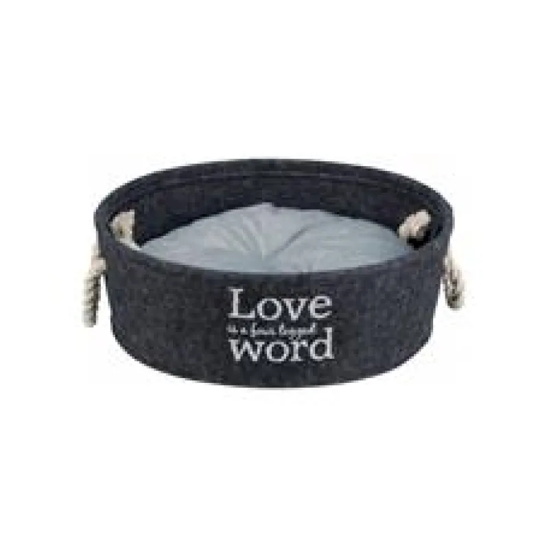 Kulatý pelech LIAN šedý 37 cm