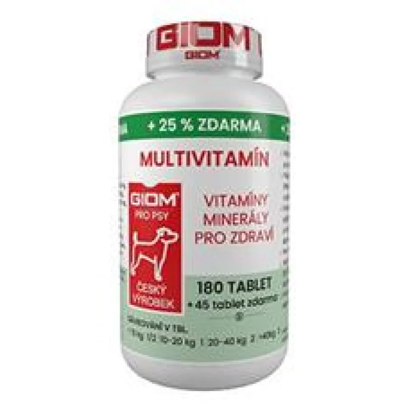 Giom S pes Multivitamín 180tbl + 25% zdarma