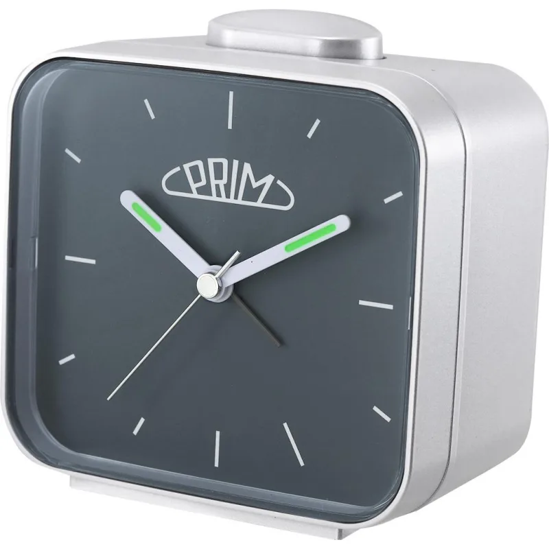 PRIM Šedý budík Alarm Klasik - C01P.3795.0292.I