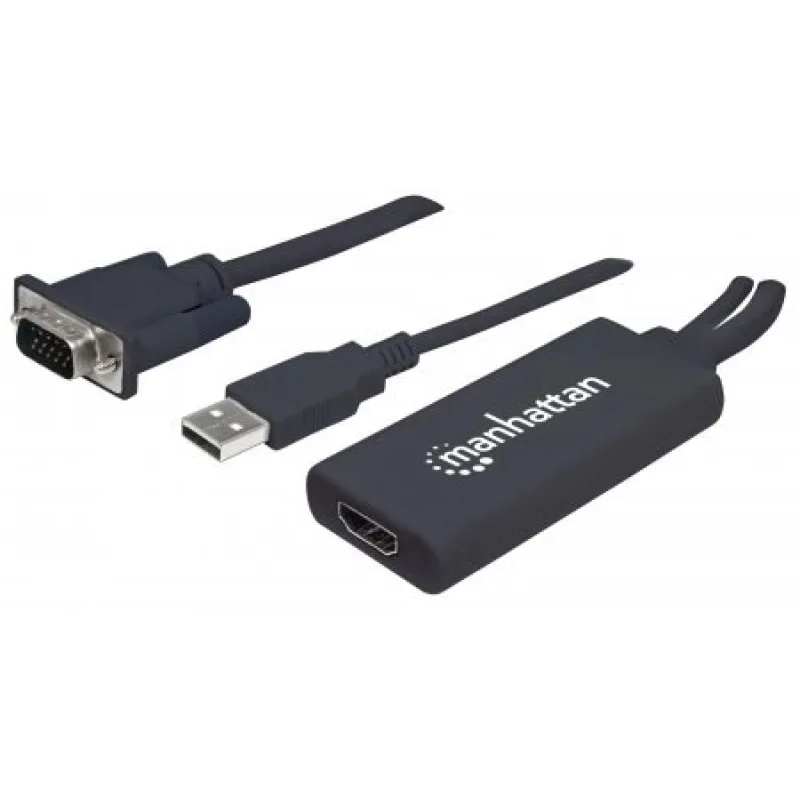 Prevodník MANHATTAN VGA na USB a HDMI 152426