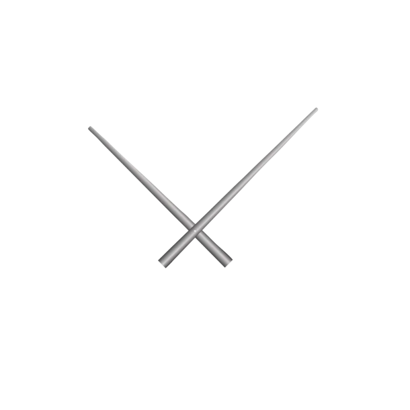 Velké stříbrné hliníkové ručičky na hodiny 310 mm | 400 mm