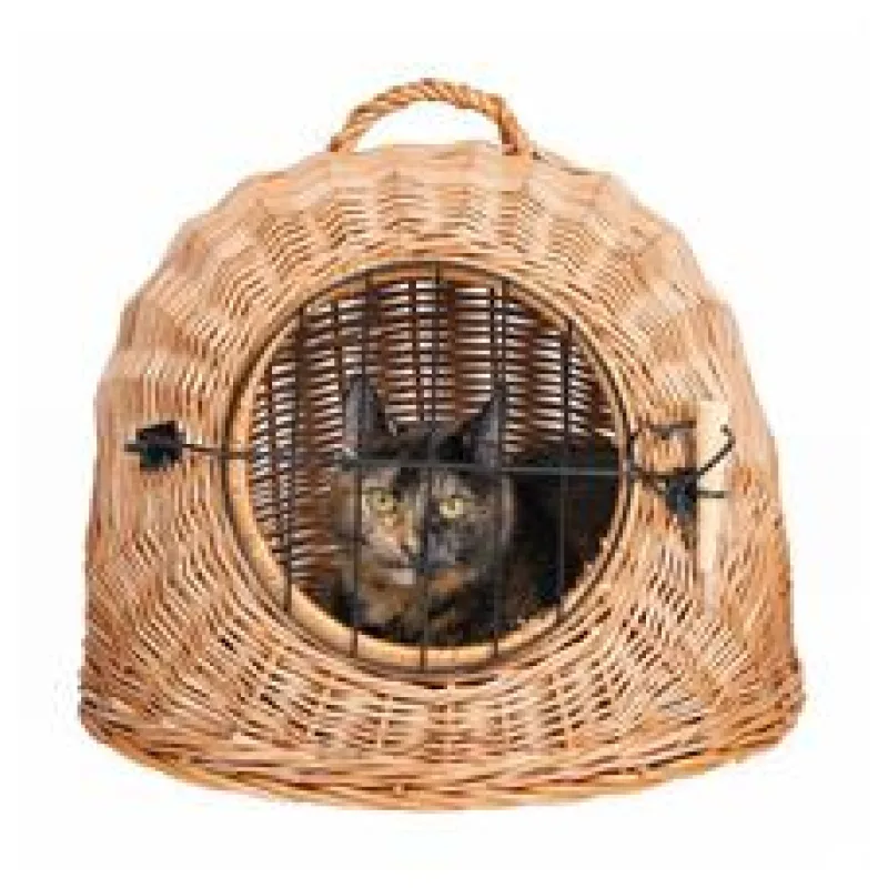 Proutěná bouda s kovovými dvířky 50cm