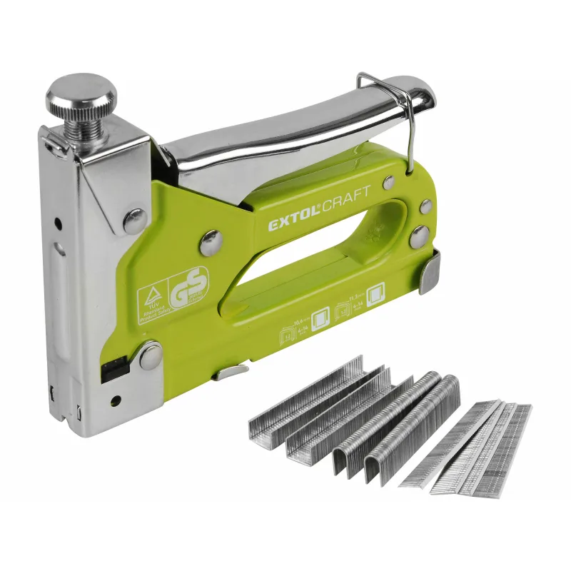 Pištoľ sponkovacia, hrúbka spony 1,2mm, dĺžka spony 4-14mm, EXTOL CRAFT