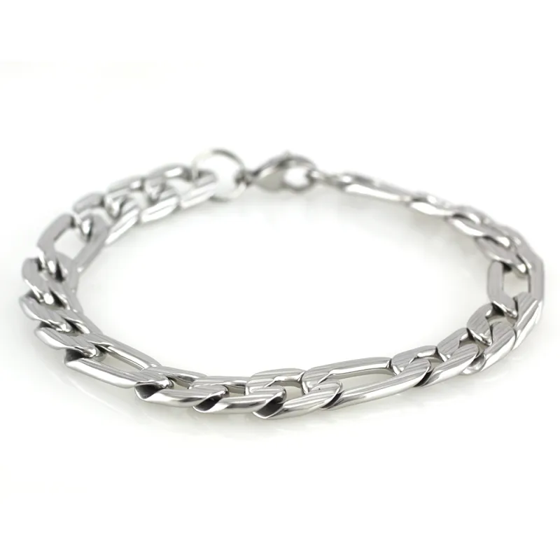 MPM Ocelový náramek z chirurgické oceli racelet 7374 - Silver (19cm)