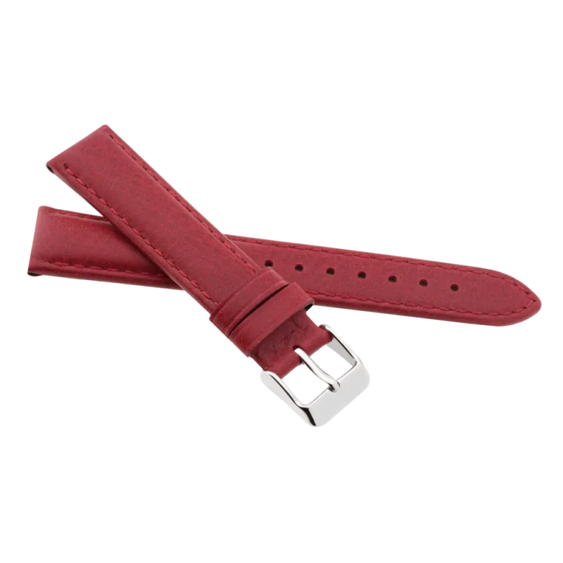 JVD Kožený dámský červený řemínek na hodinky R41507/22