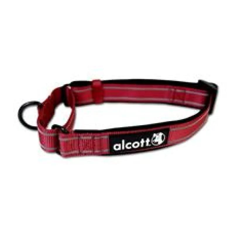 Alcott reflexní obojek pro psy, Martingale, červený velikost M