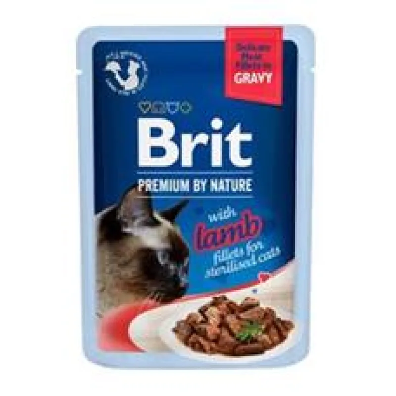 Brit Premium Cat D Fillets Gravy Lamb Sterilised 85 g