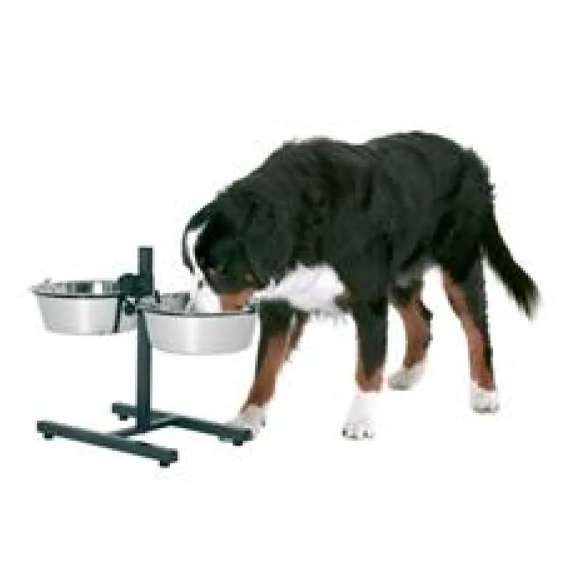 Karlie Stojan na misky včetně nerezových misek 2x22cm 2,5l