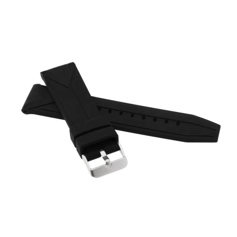 JVD Pánský černý silikonový řemínek na hodinky RP 124/22