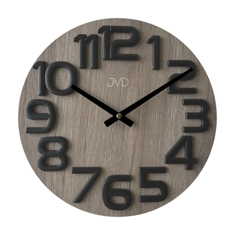 JVD Luxusní dřevěné nástěnné designové hodiny JVD HT134.1