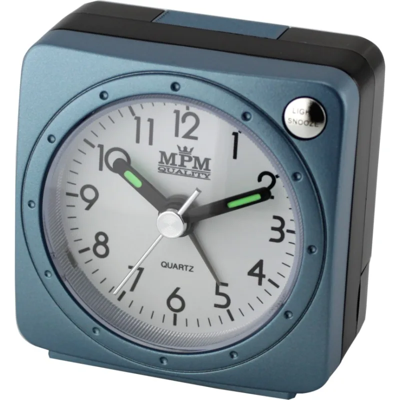 MPM Modrý analogový budík MPM C01.2718