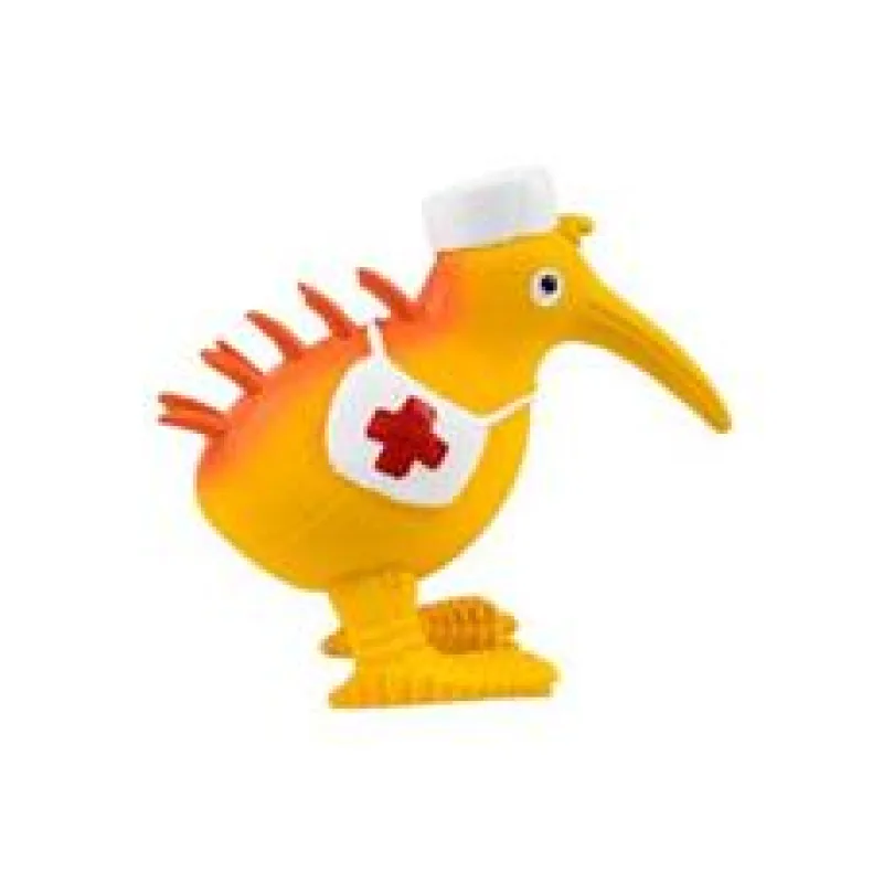 Hračka pes NURSE latex,pískací,oranžová KW 13 cm