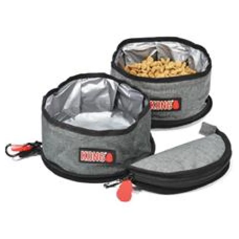 Cestovní skládací miska dvojitá Fold-Up Kong 2 x 2L