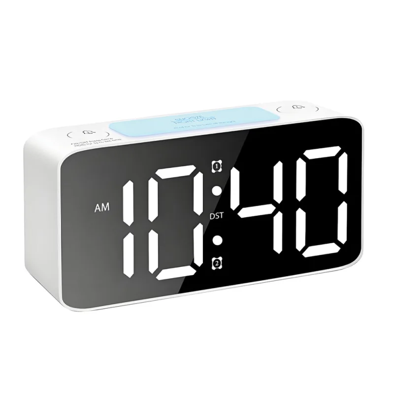 JVD Digitální svítící barevný budík JVD SB2020.4 s nastavitelnými barvami číslic do el. sítě