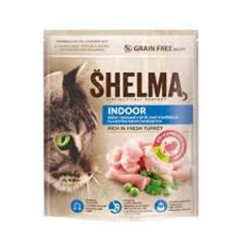 SHELMA Cat Indoor Freshmeat Turkey GF 750g