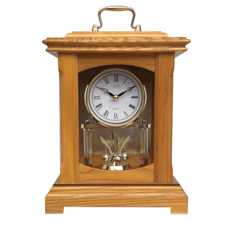 JVD Dřevěné hnědé stolní hodiny JVD HS3007.2