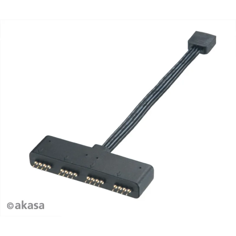 AKASA - RGB LED splitter, 4-pin AK-CBLD02-10BK