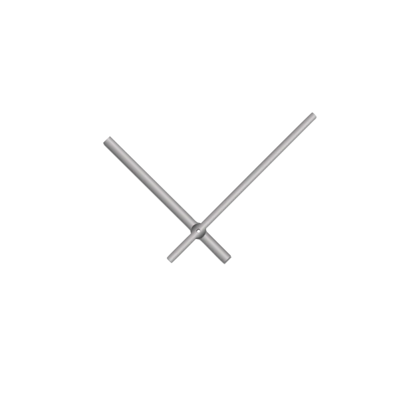 Stříbrné rovné hliníkové ručičky na hodiny 145 mm | 113 mm APH015S