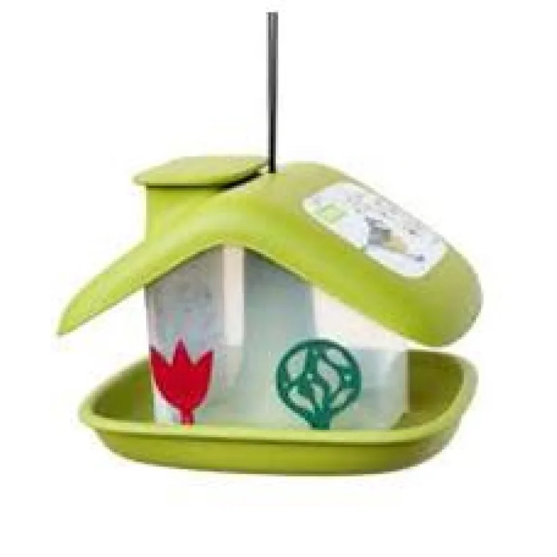 Krmítko venkovní domek plast zelená 1 ks