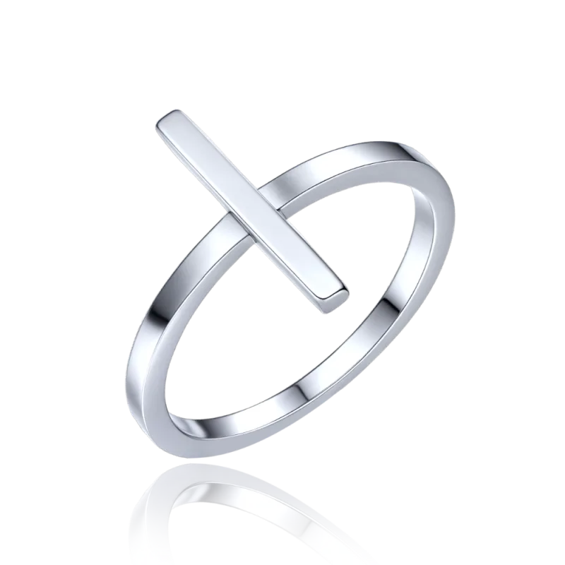 MINET Elegantní stříbrný prsten s tyčkou vel. 59 JMAS0312SR59