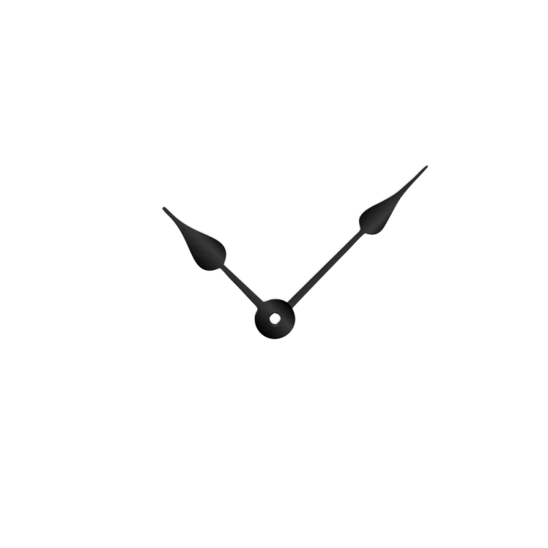 Černé klasické hliníkové ručičky na hodiny 73 mm | 53 mm