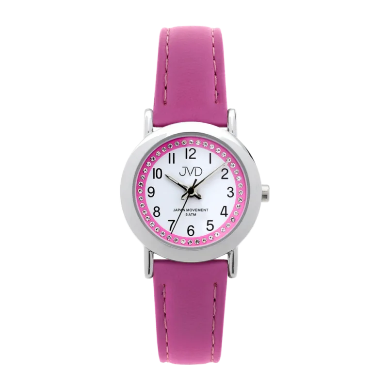 JVD Dětské růžové hravé náramkové hodinky JVD J7179.4