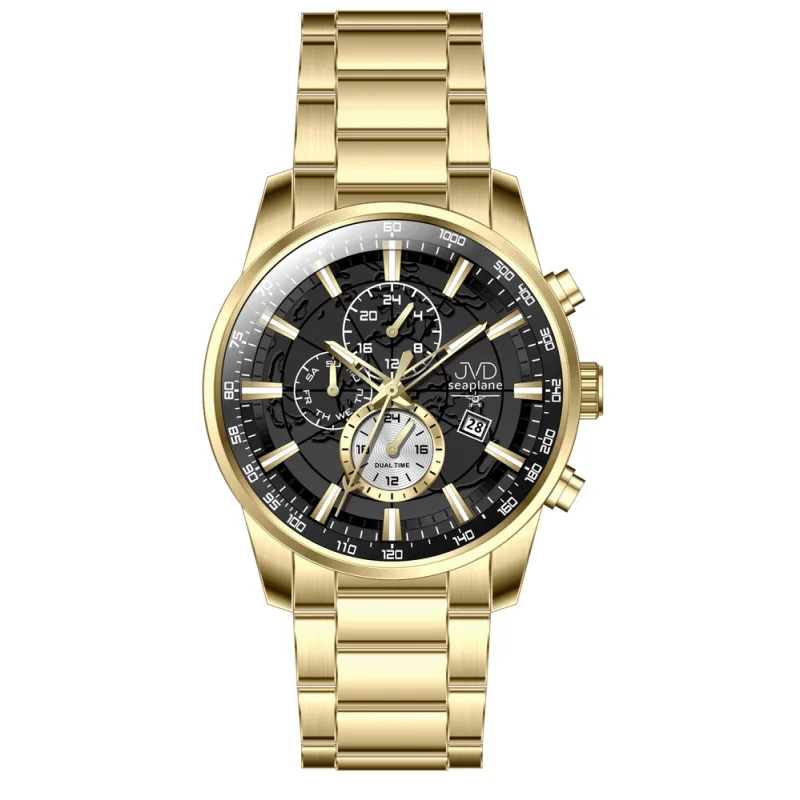 JVD Pánské ocelové vodotěsné ocelové hodinky chronograf JVD JE1018.3
