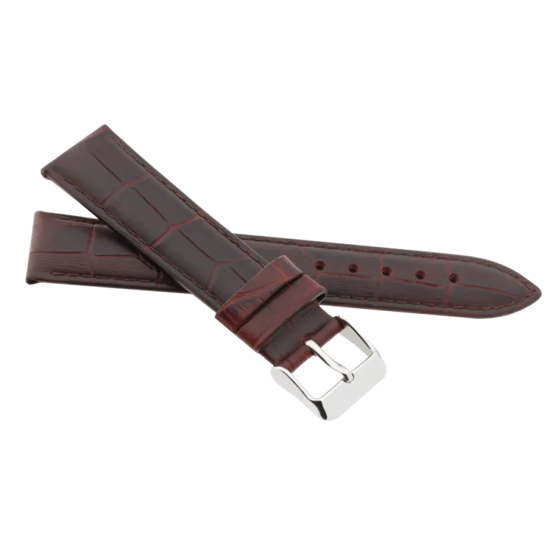 JVD Kožený unisex hnědý řemínek na hodinky R41702/14