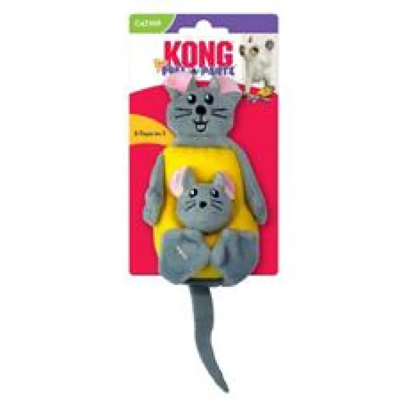 Hračka cat Pull-A-Partz myš a sýr KONG 1 ks