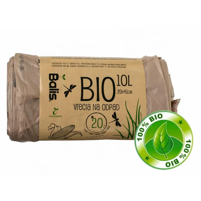 Vrecia na BIO odpad 10l, 20ks, 39x41cm
