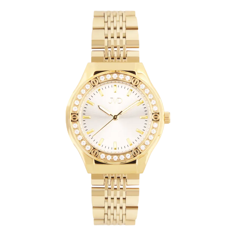 JVD Dámské zlacené designové náramkové hodinky JVD JZ214.4