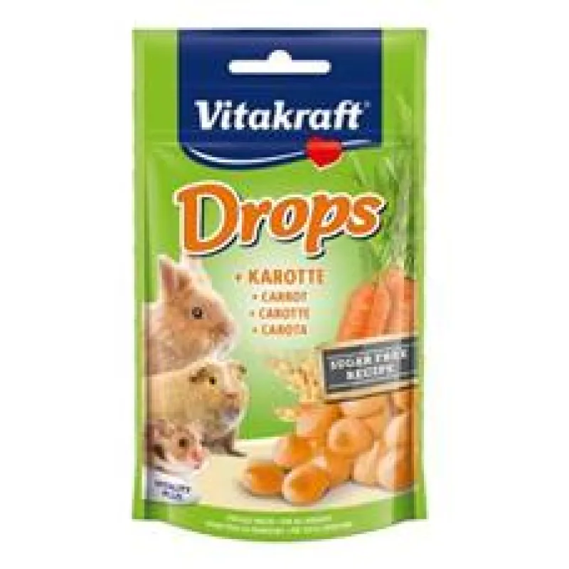 Vitakraft Rodent Rabbit poch. Drops carrots 75g