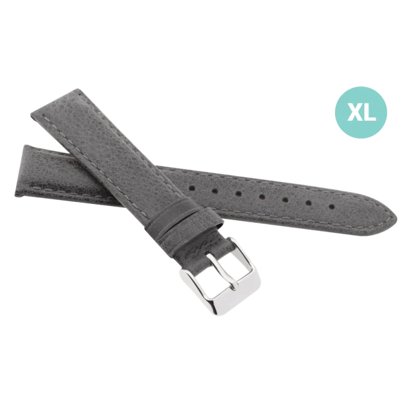 JVD Kožený unisex šedý řemínek na hodinky R41514/18XL