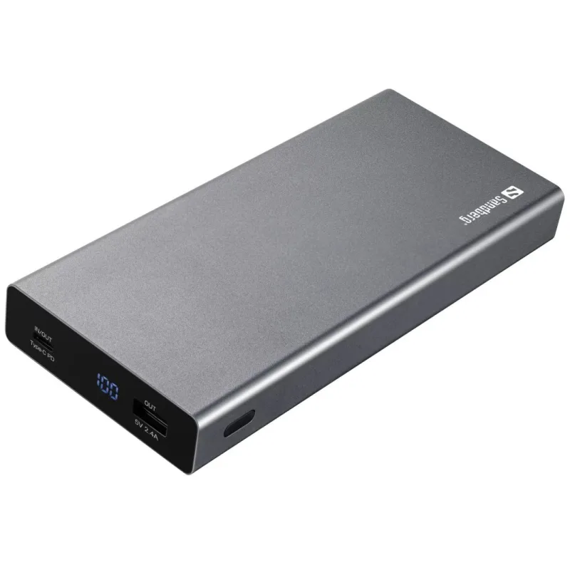 Sandberg Powerbank USB-C PD 100W, 20000 mAh, čierna 420-52
