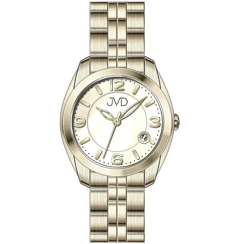 Voděodolné pánské ocelové hodinky JVD W76.2 s kalendářem - 5ATM