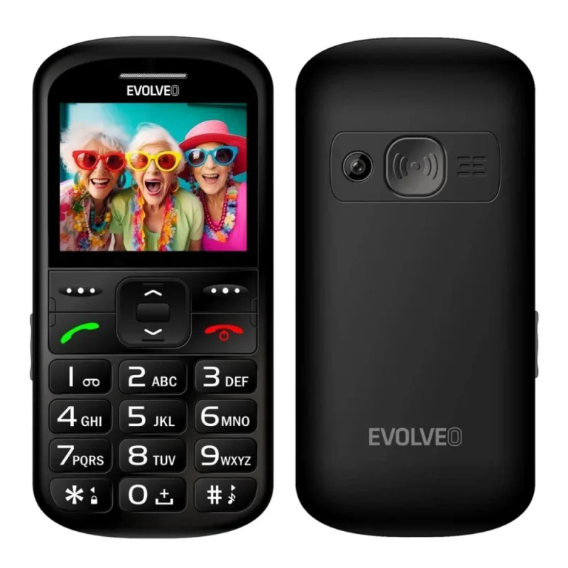 EVOLVEO EasyPhone XS, mobilný telefón pre seniorov, čierny EP-570-XS-BK