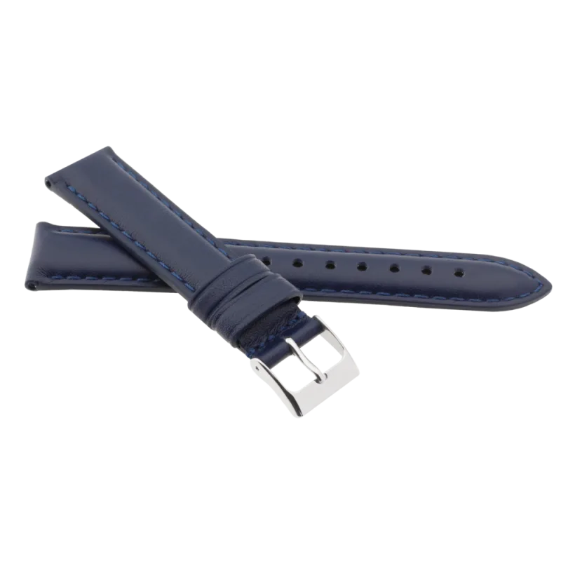 JVD Kožený unisex modrý řemínek na hodinky R41309/12