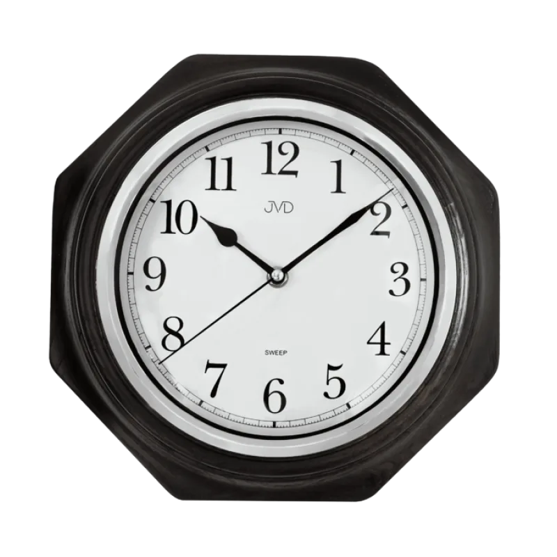 Dřevěné nástěnné netikající tiché hodiny JVD NS71.2